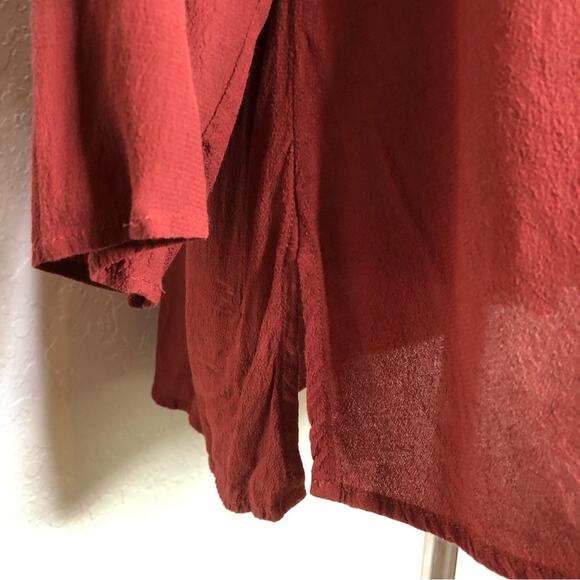 Soft Surroundings rust rose dark pink roll tab sleeve top size Extra Large XL - Picture 6 of 13